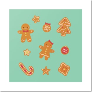 Cute Christmas Cookies Collection Posters and Art